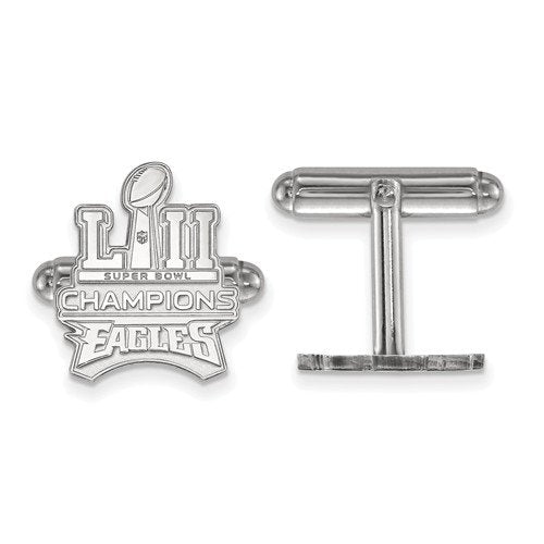 Sterling Silver Philadelphia Eagles Super Bowl LII Champions Bullet back Cuff links