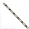 Men's Polished Titanium with Carbon Fiber and 14k Yellow Gold Inlay Bracelet, 8.75"