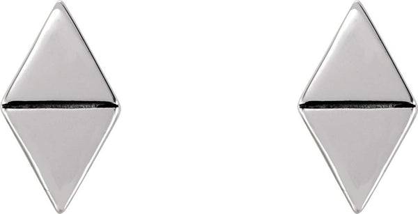 Geometric Triangle Stud Earrings, Sterling Silver