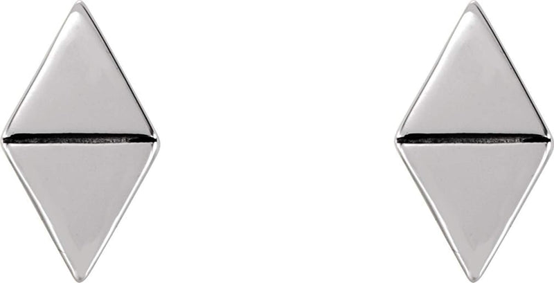 Geometric Triangle Stud Earrings, Sterling Silver