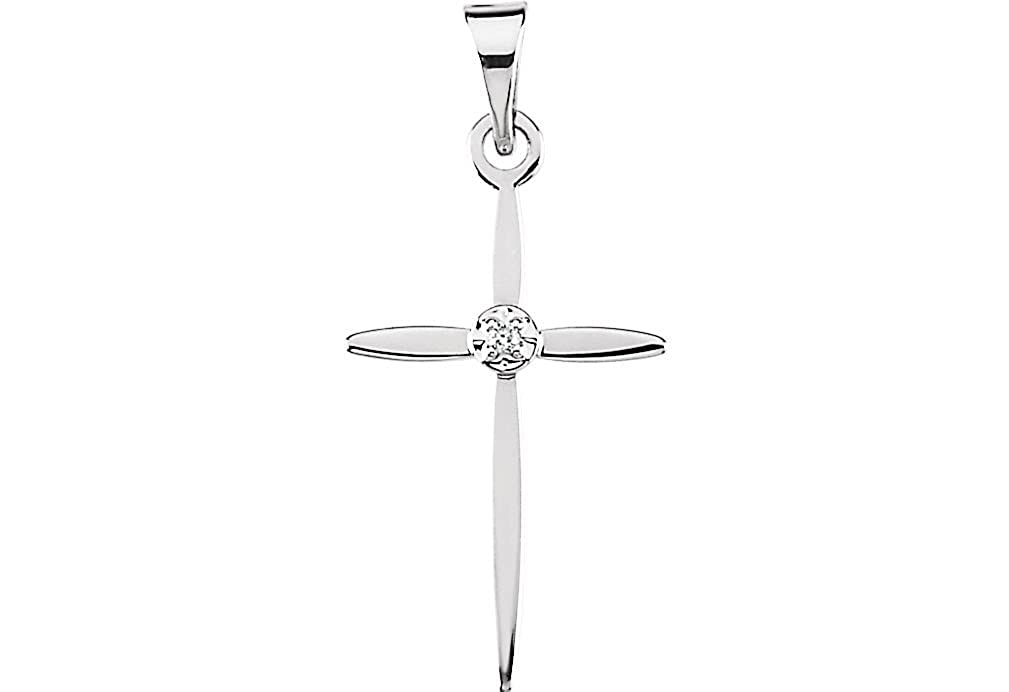 Diamond Passion Cross Pendant 14k White Gold