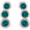 Platinum Alexandrite Three-Stone Ear Climbers