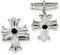 Sterling Silver Onyx Cross Cuff Links, 25.2X18.3MM