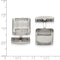 Stainless Steel Polished Cubic Zirconia Square Cuff Links