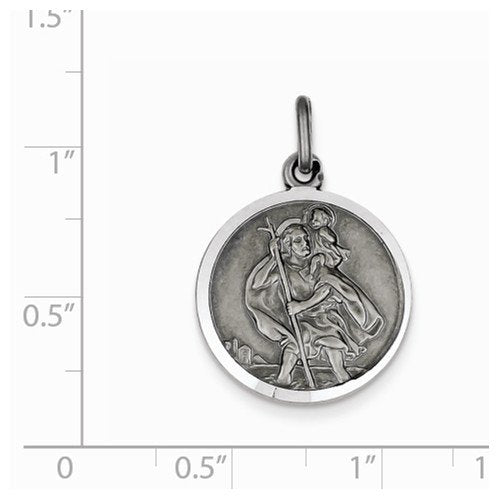 Sterling Silver St. Christopher Medal (25X30MM)