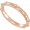 18k Rose Gold 2.50mm Rosary Ring, Size 11