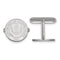 Rhodium-Plated Sterling Silver University Of Connecticut Crest Cuff Links, 16MM