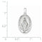 Rhodium-Plated14k White Gold Miraculous Medal Pendant (26X15MM)