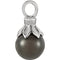 14k White Gold Tahitian Cultured Pearl Pendant