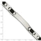 Men's Polished Stainless Steel 9mm Black Carbon Fiber Inlay Bracelet, 8.5"