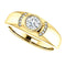 Men's Bezel Set Diamond 14k Yellow Gold Band, Size 11 (.50 Cttw, GH Color, I1 Clarity)