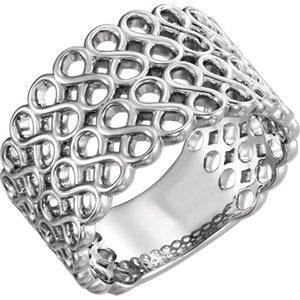 Infinity-Inspired Ring, 14k White Gold