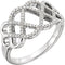 Diamond Woven Ring, Rhodium-Plated 14k White Gold (1/5 Ctw, Color G-H, Clarity I1), Size 6.25