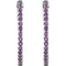 Amethyst Inside-Outside 1.52 Ctw 14k White Gold Hoop Earrings (26.6MM)