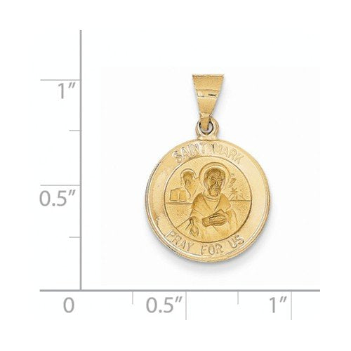 14k Yellow Gold St. Mark Medal Pendant (18X15MM)