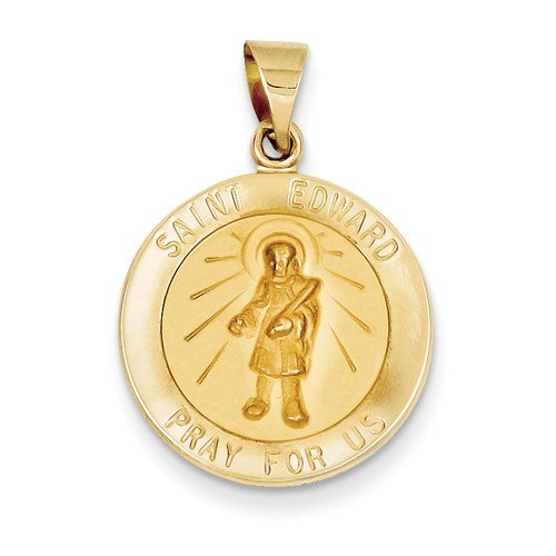 14k Yellow Gold St. Edward Medal Pendant (21X19MM)