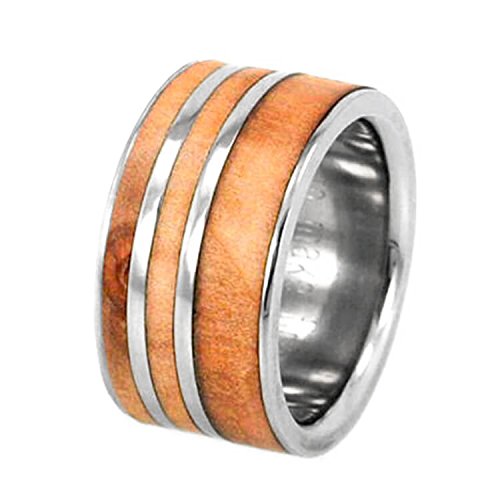 Rowan Wood Interchangeable 10mm Comfort-Fit Titanium Ring, Size 11