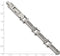 Men's Stainless Steel CZ Link Bracelet, 8.25 Inches