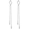 Geometric Chain Earrings, 14k White Gold