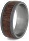 Leopard Wood 8mm Sandblasted Comfort-Fit Titanium Wedding Band, Size 5.75