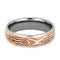 Copper and Silver Mokume Gane 6mm Comfort Fit Titanium Band, Size 10