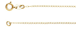 14k Yellow Gold Solid Curb Chain, 24" (1.00MM)