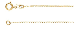 14k Yellow Gold Solid Curb Chain, 20" (1.00MM)