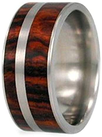 Ironwood, Titanium Pinstripe 8mm Comfort Fit Titanium Band, Size 14.25