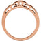 Cut-Out Paisley 3mm Stackable 14k Rose Gold Ring, Size 6