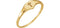 Girls's Heart and Cross 4.25mm Signet Ring, 14k Yellow Gold, Size 3