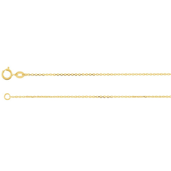 1.5mm Yellow Gold Filled Solid Cable Chain, 30"