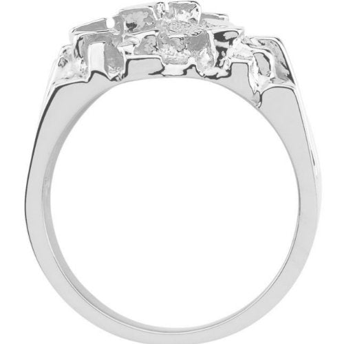 Platinium Nugget Ring, Size 14.25