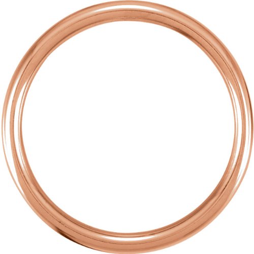 4.5mm 14k Rose Gold Euro-Style Light Comfort-Fit Wedding Band, Size 6