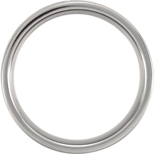 Titanium 6mm Comfort Fit Double Milgrain Ring