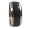 African Blackwood 10mm Comfort-Fit Matte Dome Titanium Band