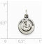 Sterling Silver Antiqued First Holy Communion Medal Pendant (16X12 MM)