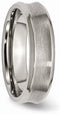 Titanium Satin Concave 6mm Comfort-Fit Band, Size 12.5