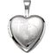 Milgrain Edge Heart Sterling Silver Prayer Locket (12.50X12.00 MM)