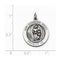 Sterling Silver Antiqued Guardian Angel Medal (25X20MM)