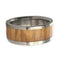 Olive Wood Inlay 8mm Comfort Fit Titanium Interchangeable Wedding Band, Size 10