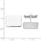 Rhodium-Plated 14k White Gold Rectangular Cuff Links, 15MM