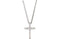 Petite Platinum Diamond Cross Necklace, 18" (1/6 Cttw.)