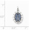 Rhodium-Plated Sterling Silver Miraculous Medal (19X10 MM)