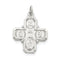 Sterling Silver 4-Way Cross Medal (37X20MM)