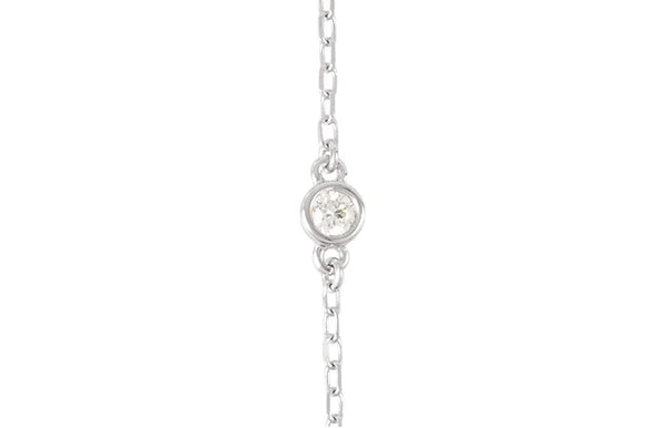 Diamond Solitaire Sterling Silver Pendant Necklace, 18" (1/4 Cttw)
