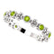 Genuine Peridot Beaded Ring, Rhodium-Plated 14k White Gold