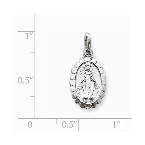 Sterling Silver Miraculous Medal (22X10MM)