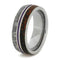 Dinosaur Bone, Gibeon Meteorite, Purple Stripe 8mm Titanium Comfort-Fit Band