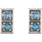 Platinum Aquamarine Two-Stone Earrings