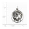 Sterling Silver Antiqued Saint Anthony Medal Charm Pendant (25X20 MM)